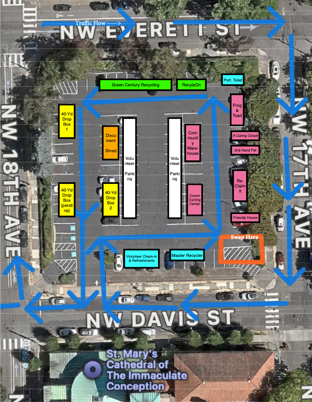 RRR Day SMC site vendor and traffic flow map